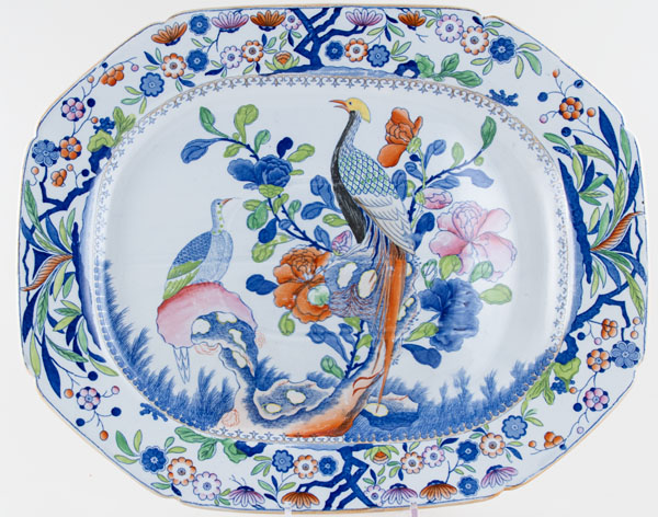 Meat Dish or Platter With Tree & Well c1820